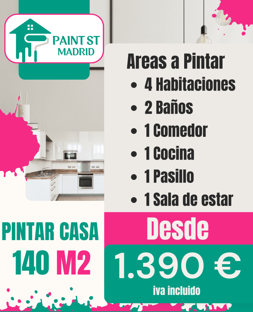 Precios pintar casa 140 metros