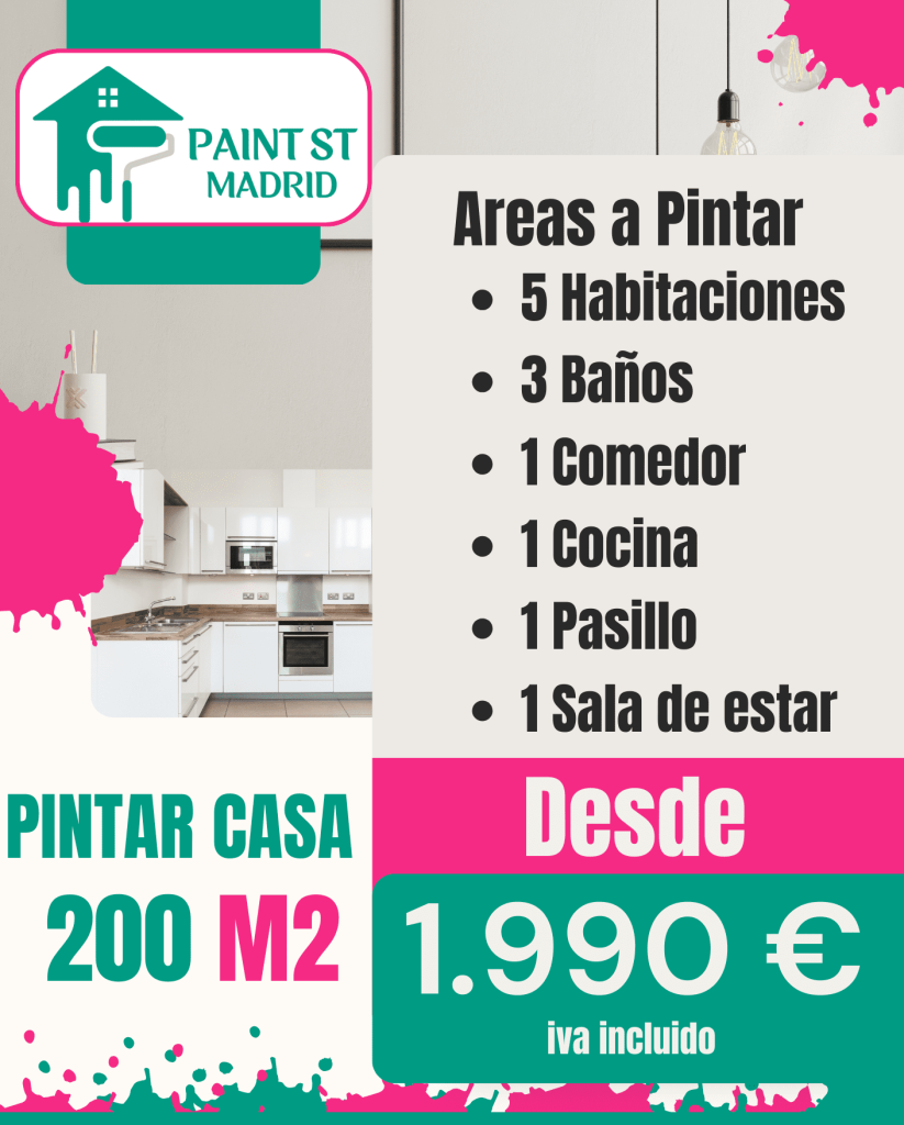 Precios pintar casa 200 m2
